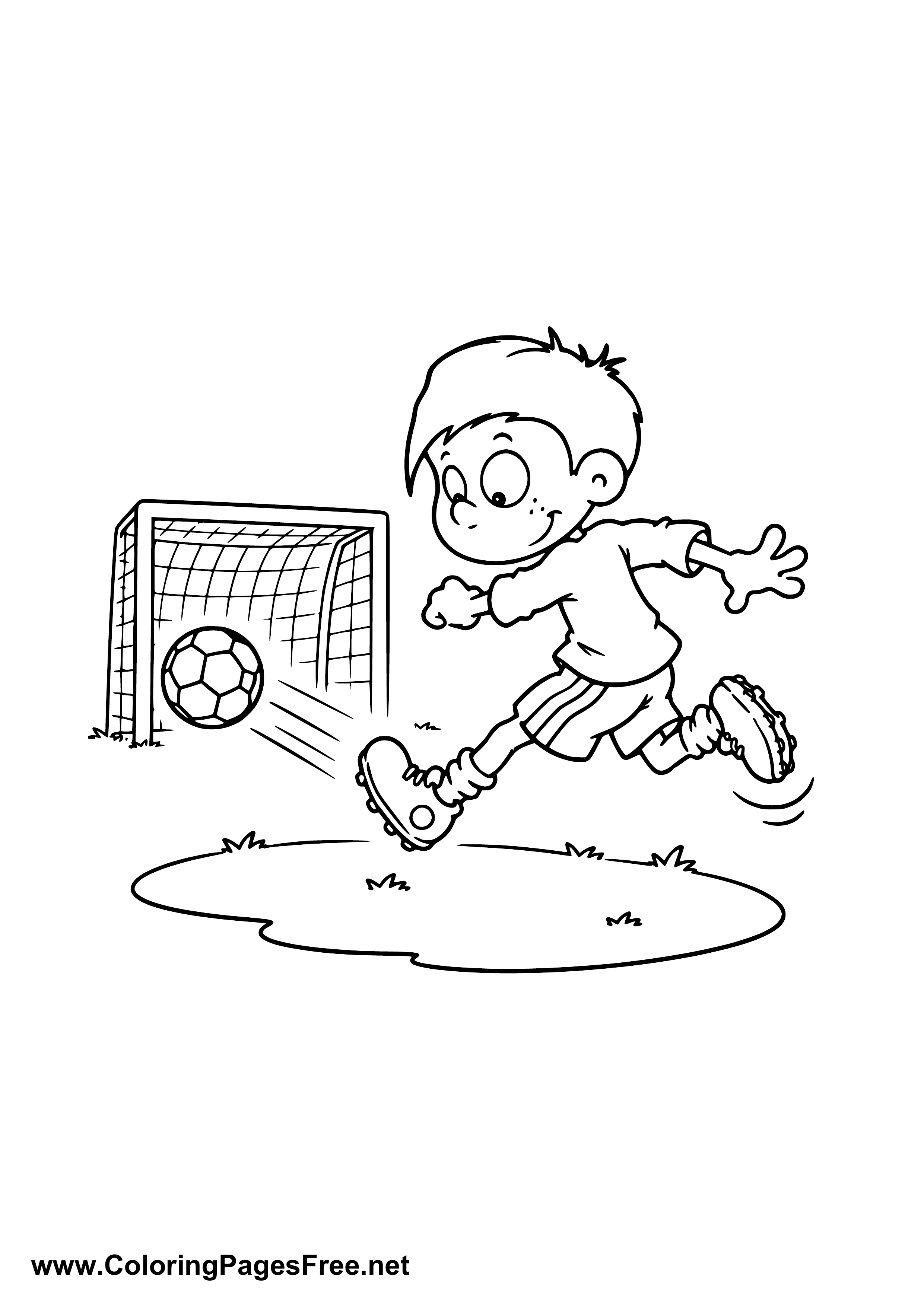 Shot on Goal PDF Colouring Sheet