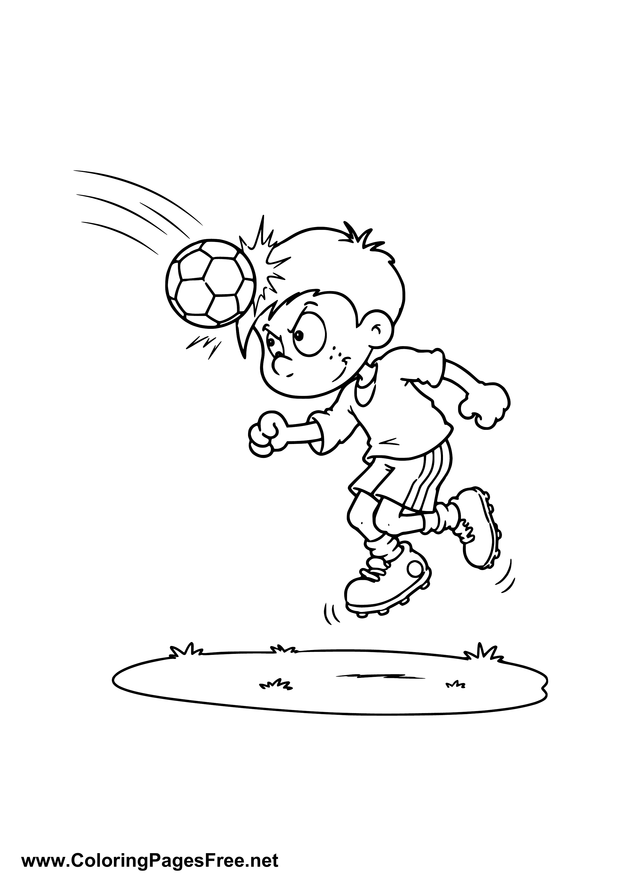 Soccer Header Colouring Page