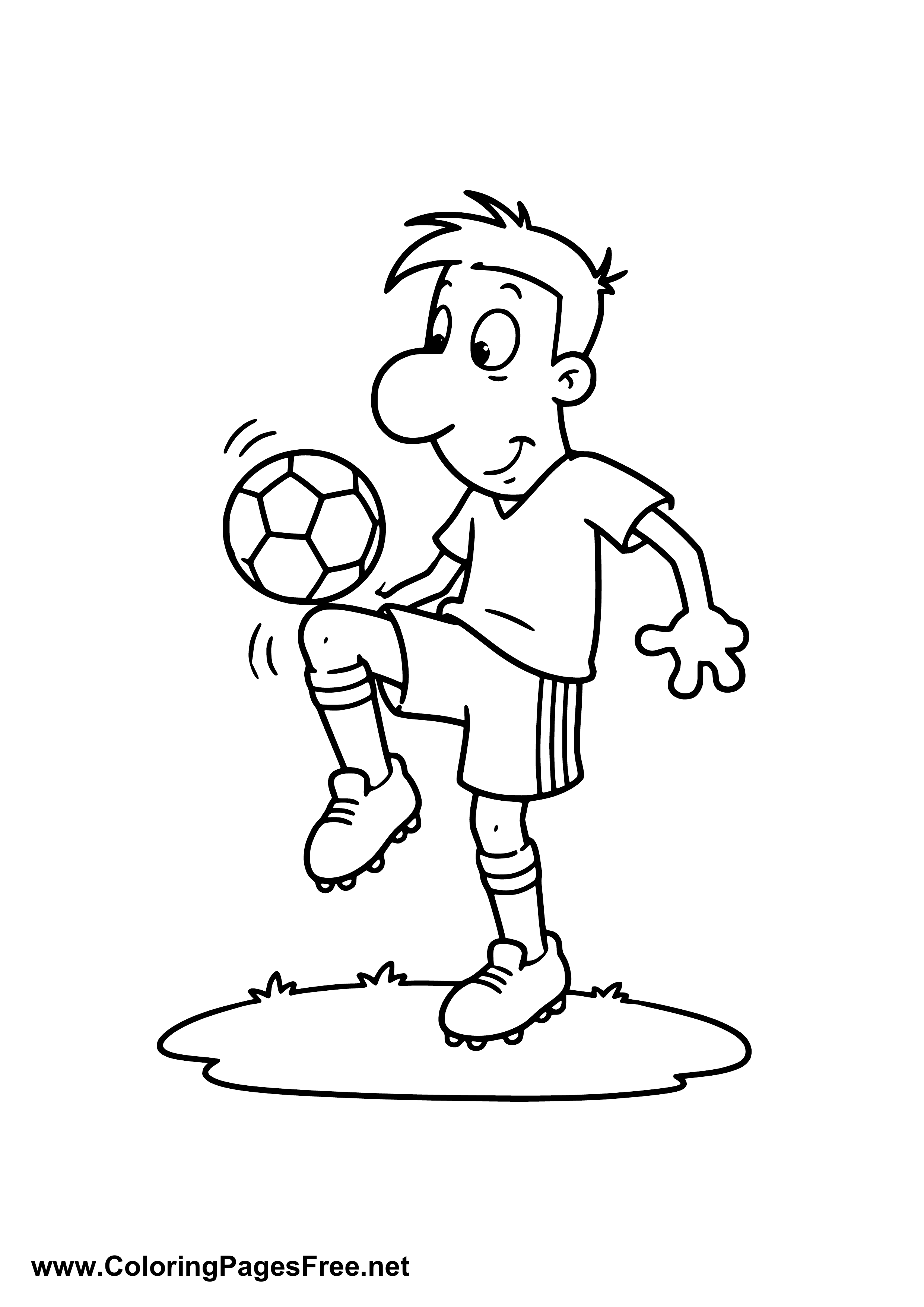 Soccer Training Coloring Page