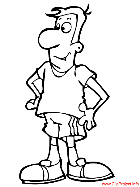 Sportsman coloring page for free