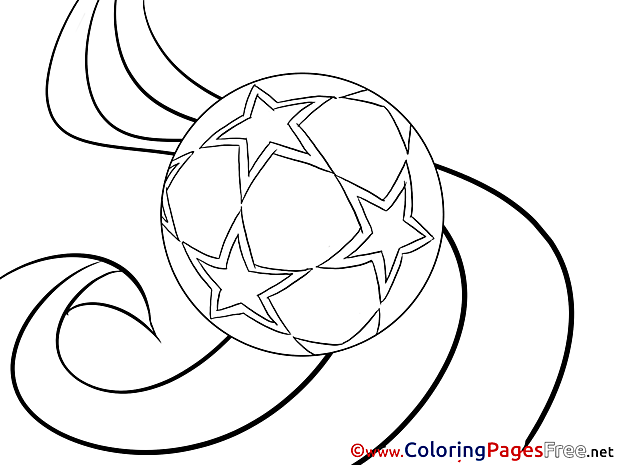 Stars Ball Soccer Coloring Pages download