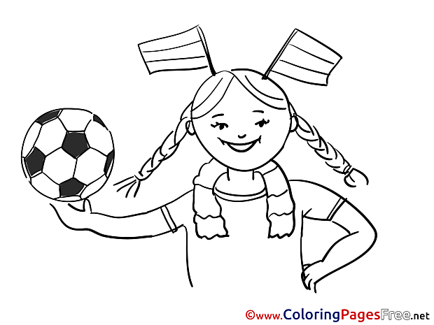 Supporter free Colouring Page Soccer