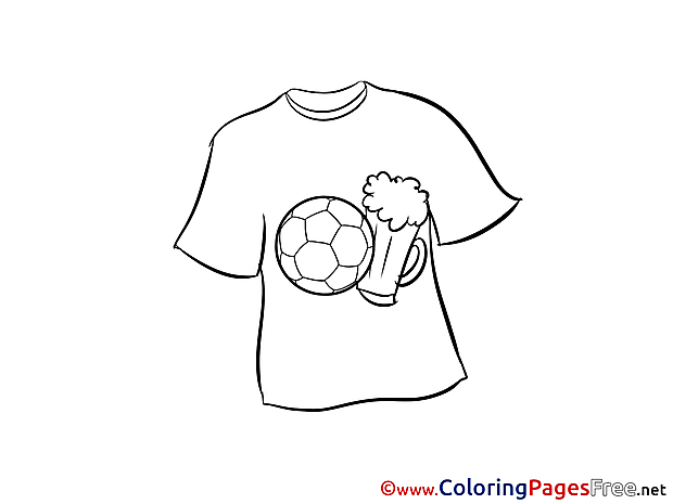 T-Shirt Soccer free Coloring Pages