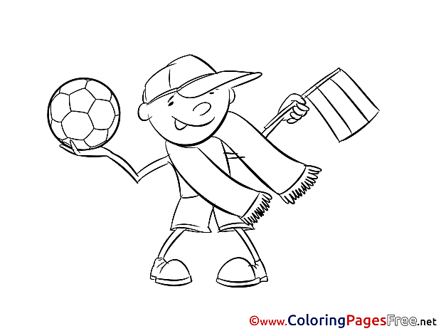 Teenager Colouring Page Soccer free