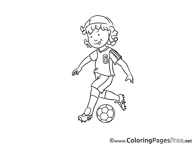 Tricks Boy Children Soccer Colouring Page