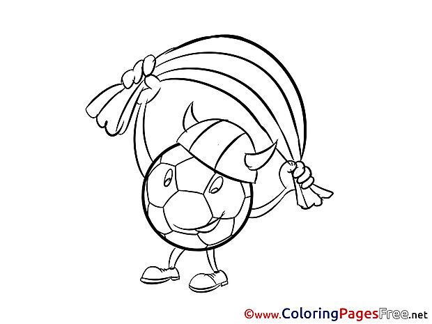 Viking Ball Fan Colouring Sheet download Soccer