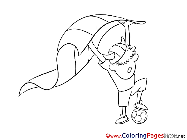 Viking Fan free Colouring Page Soccer