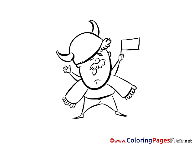 Viking Supporter Soccer Coloring Pages free