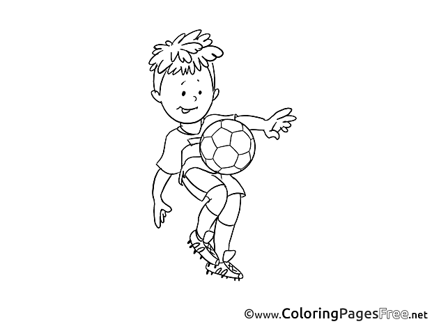 Young Player Kids Soccer Coloring Page