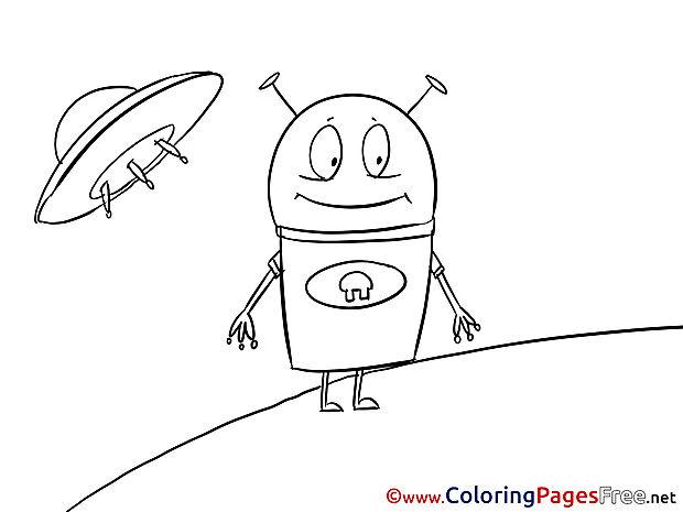 Alien printable Coloring Sheets download