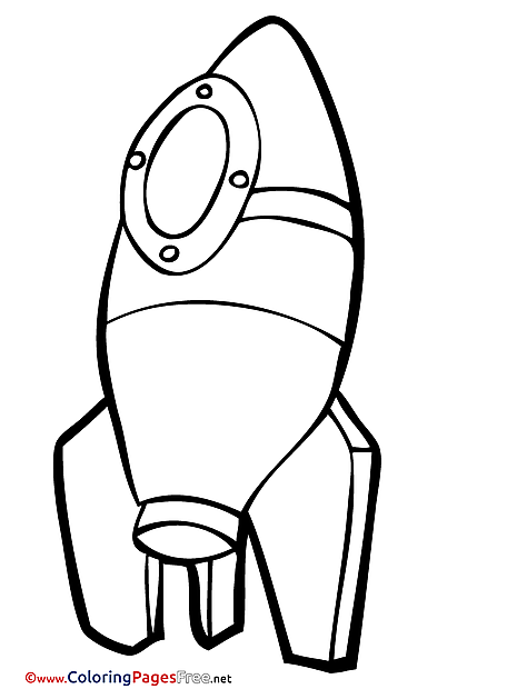 Rocket Colouring Sheet download free