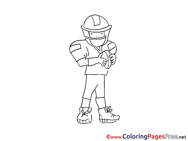 American Football download printable Coloring Pages