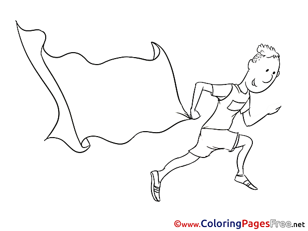 Athlete download Colouring Sheet free