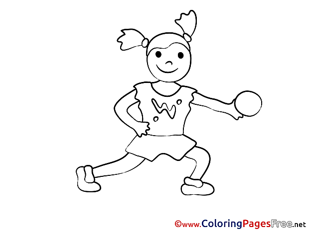 Ball Girl free printable Coloring Sheets