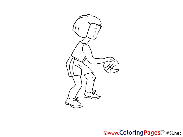 Basketball Colouring Sheet download free
