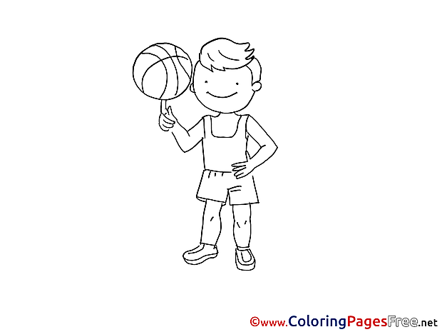 Basketball download printable Coloring Pages