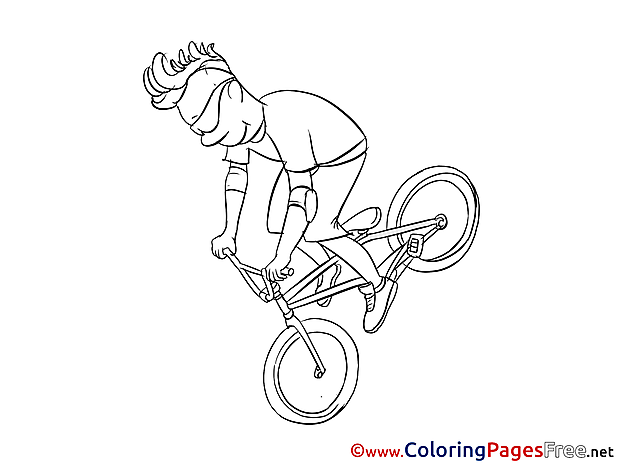 Bicycle for free Coloring Pages download