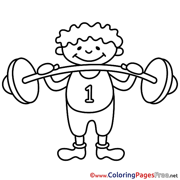 Bodybuilder Kids download Coloring Pages