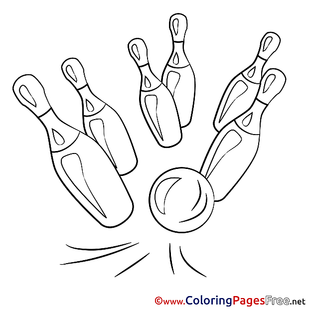 Bowling Coloring Pages for free