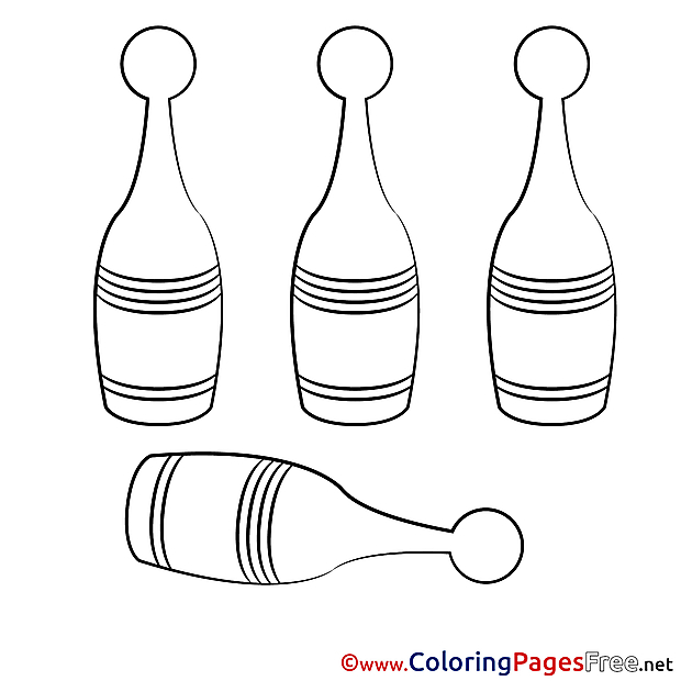 Bowling free Colouring Page download