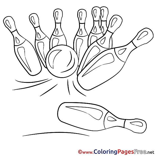 Bowling printable Coloring Sheets download