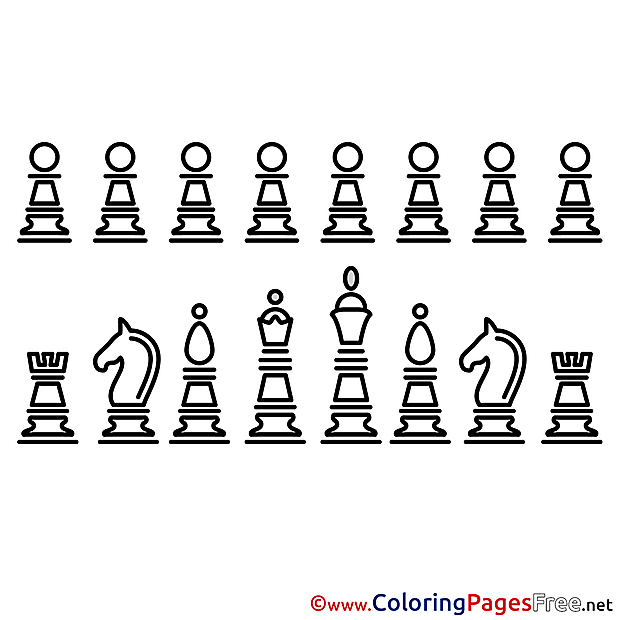 Chess Colouring Page printable free