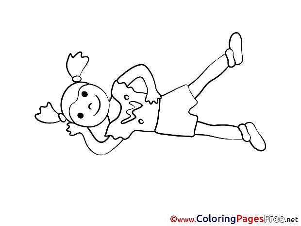 Colouring Page printable free Gymnastics