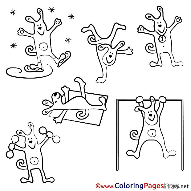 Dog Sport free printable Coloring Sheets