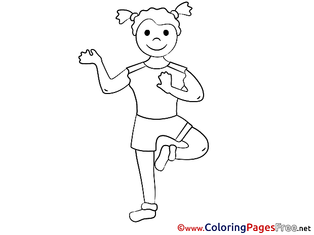 Fitness Children Coloring Pages free