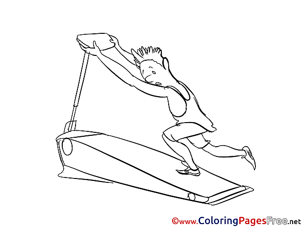 Gym Colouring Page printable free