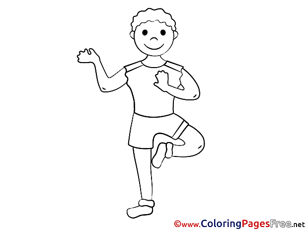 Gymnastics Colouring Sheet download free