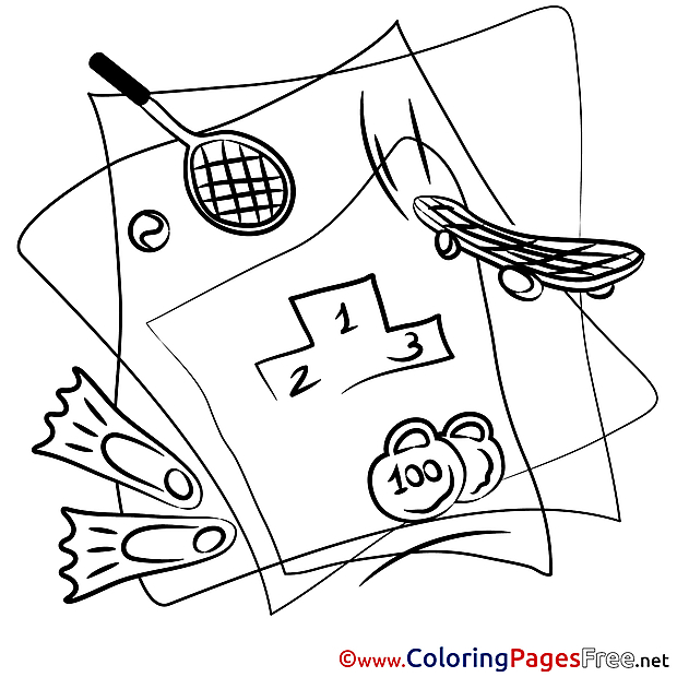 Paper Sport printable Coloring Pages for free