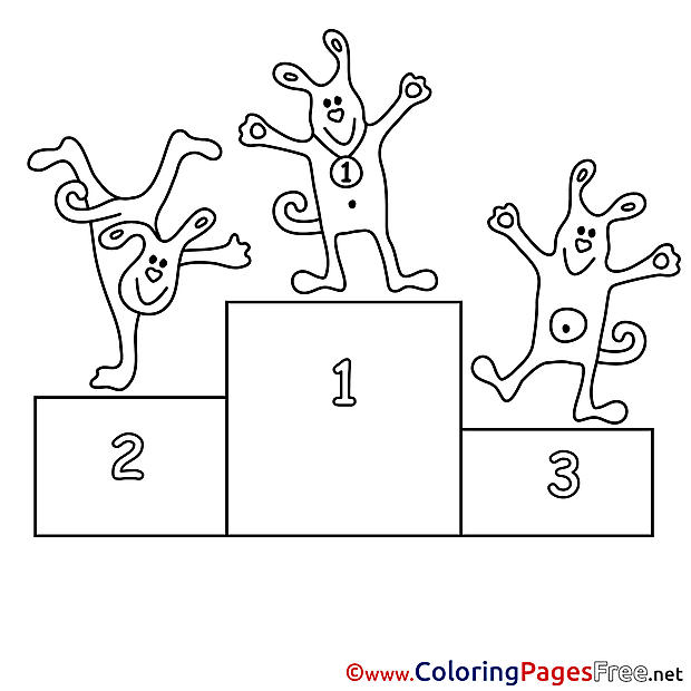 Podium Colouring Sheet download free