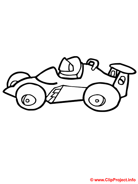 Racing car for coloring page