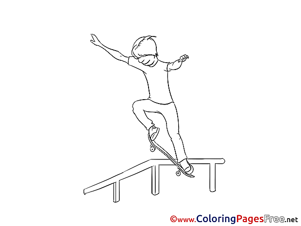 Skate Colouring Sheet download free