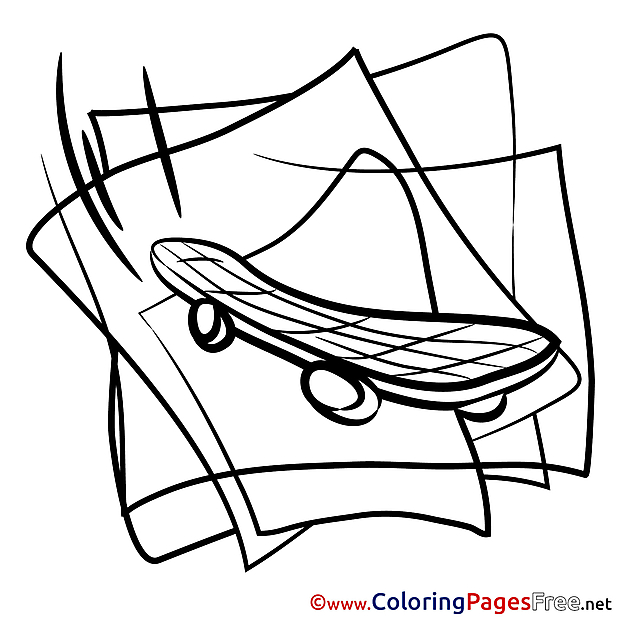 Skateboard download printable Coloring Pages