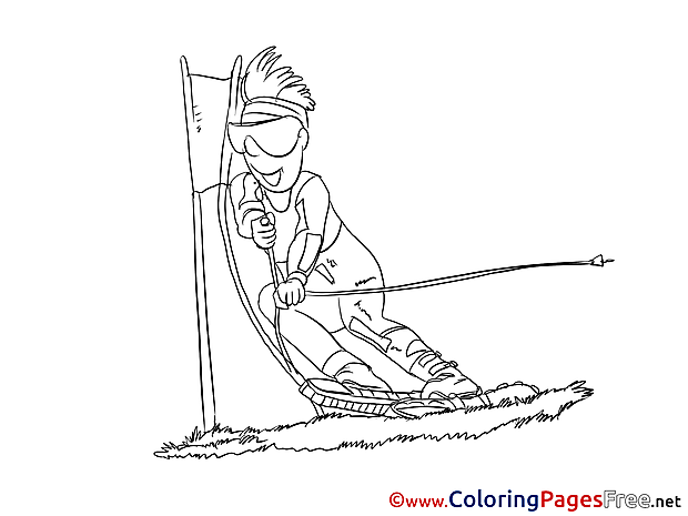 Ski free printable Coloring Sheets