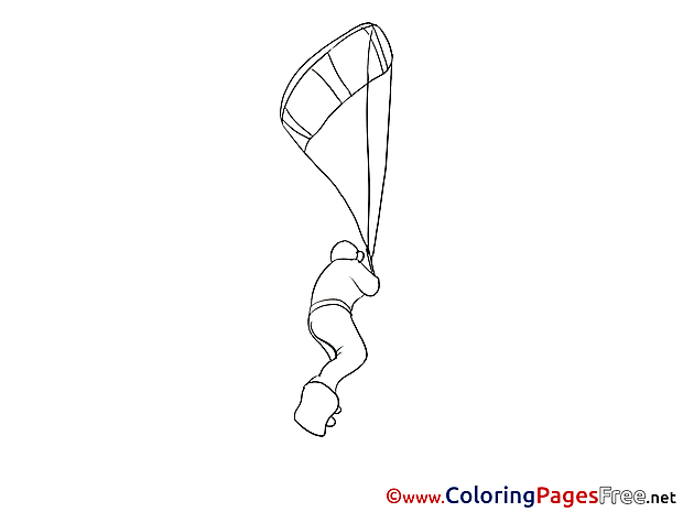 Sport Parachute Coloring Pages for free