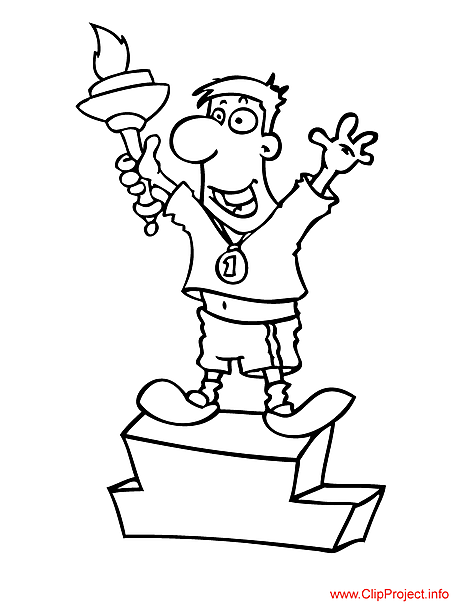 Sportsman - sport coloring page