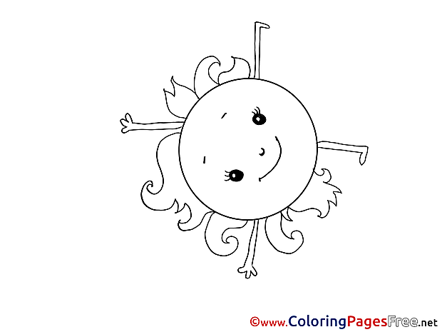 Sun printable Coloring Sheets download