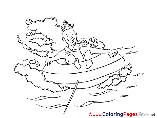 Swimming printable Coloring Pages for free