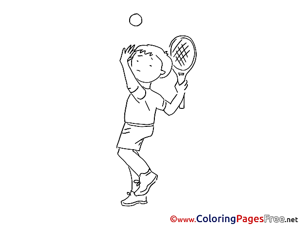 Tennis for Children free Coloring Pages