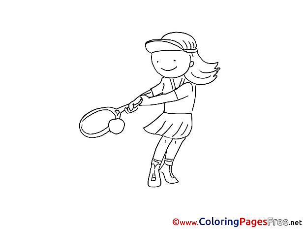 Tennis printable Coloring Sheets download