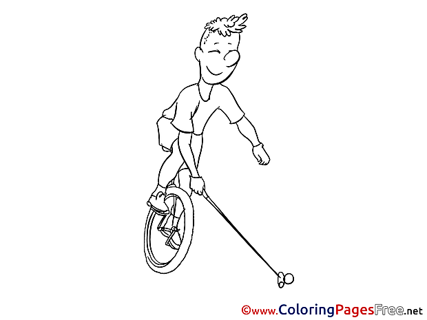 Unicycle download printable Coloring Pages