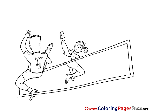Volleyball Colouring Sheet download free