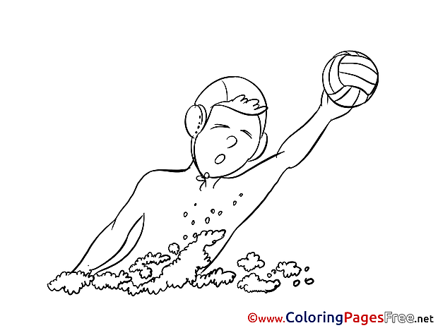 Water Polo for free Coloring Pages download