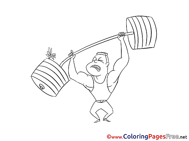 Weightlifter Kids download Coloring Pages