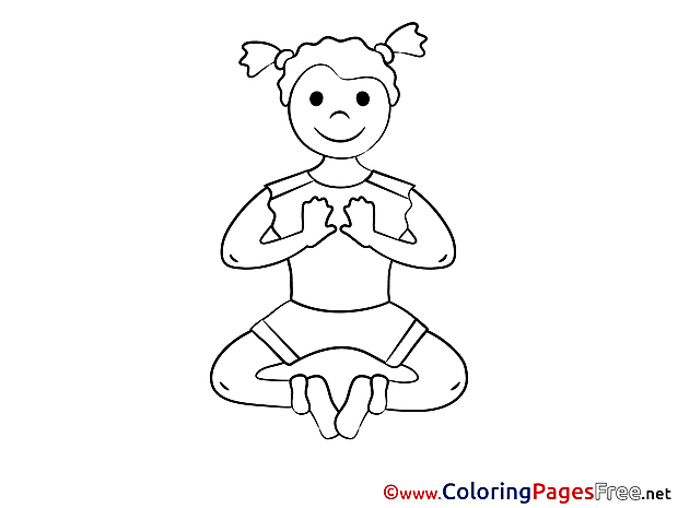 Yoga for Children free Coloring Pages