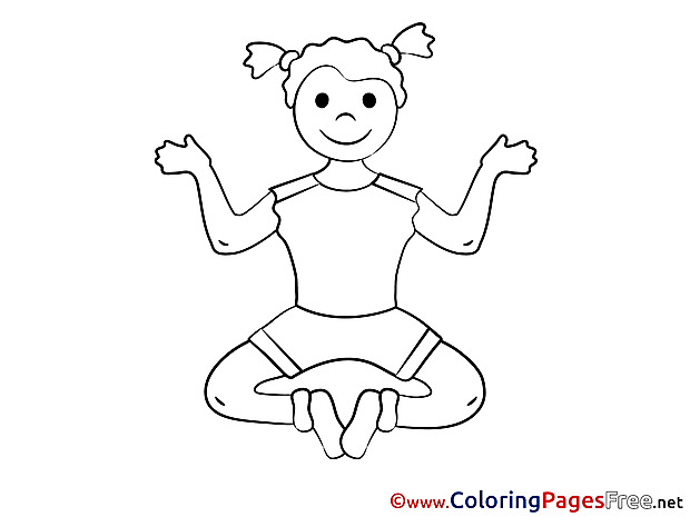 Yoga free Colouring Page download