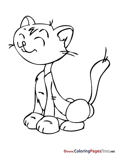Cat Coloring Pages Spring
